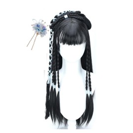 Chinese Style Hair Kabuku Wig, Easy to Wear Headband Wig, Cosplay Wig, Ancient Imperial Court, Woman, Celestial Maiden, Photo Shoot (Kanzin)