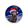 CafePress Labrador Retriever Christmas Magnet 2.25" Round Magnet, Refrigerator Magnet