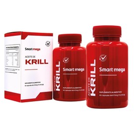 SMART MEGA Paquete de 2 piezas Aceite de Krill Suplemento alimenticio 60 capsulas Anahuac