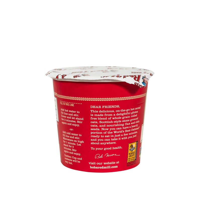 Bob's Red Mill GF Oatmeal Cup, Apple & Cinnamon, 2.36