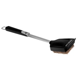 Pit Boss Grills Soft Touch Palmyra Head Brush, Black/Silver