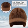 PESAAT Autumn Thick Men Knit Visor Winter Warm Adult Earflap