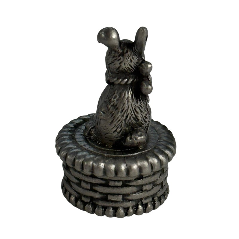 Torino Pewter Tooth Fairy Keepsake Box Rabbit 2" Tall Trinket