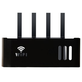 Wall Router Storage Box White WLAN Box Router Shelf TV Cable Hide Box Router Cable Organiser Box WiFi Router Storage Box (Colour: Black)