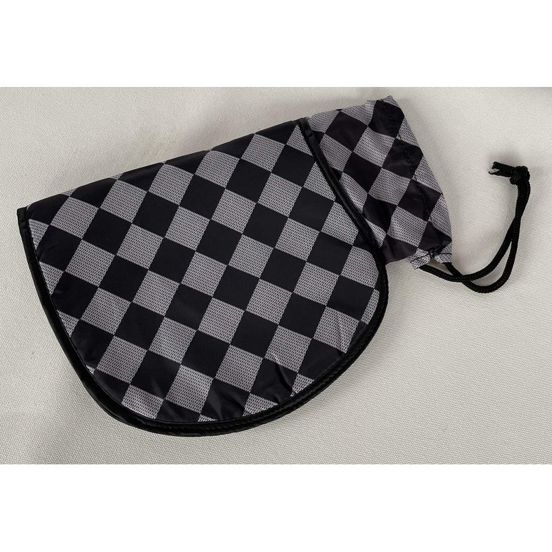 Cold Weather Bicycle Steering Wheel Cover, Black, Gray Plaid