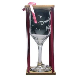 Orange Kat Drink Up Witches! Stemmed Wine Glass with Charm and Presentation Packaging