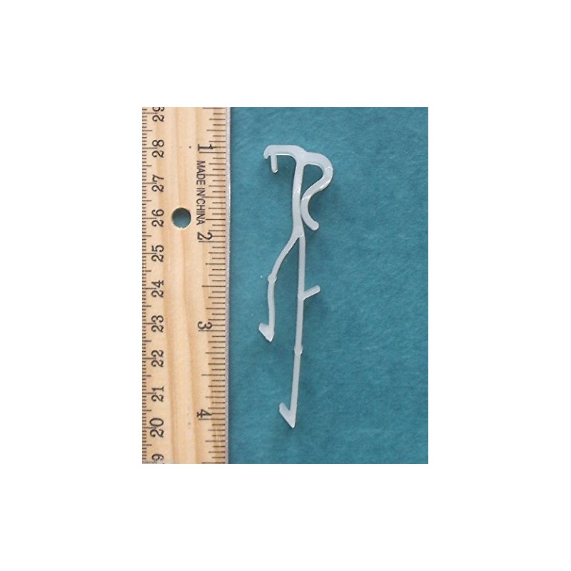12 Pack - 2" Double Slat Valance Clips for Wood
