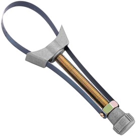 EFFEKTWERK Oil Filter Wrench with Adjustable Strap (65mm - 110mm) Heavy Duty Aluminum Steel Band Universal Filter Removal Tool for Car Truck