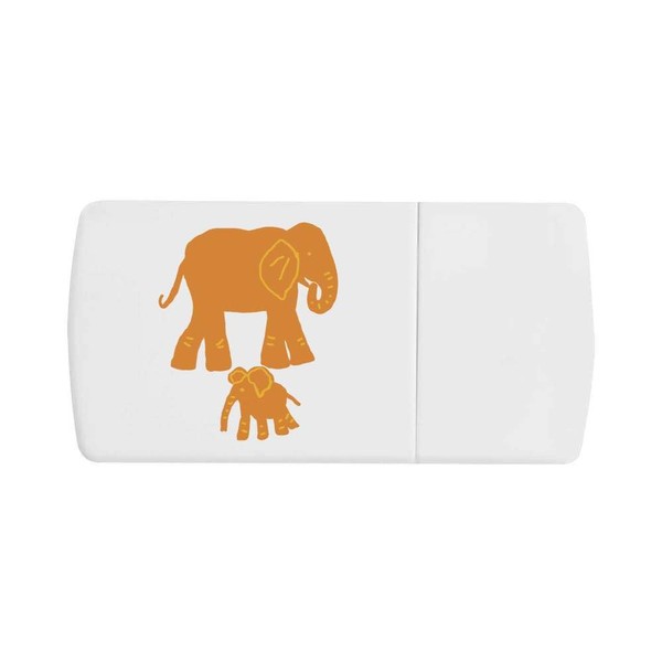 'Mum and Baby Elephant' Pill Box with Tablet Splitter (PI00022621)