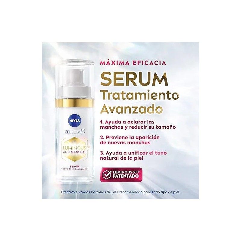 Nivea Luminous 630 Rutina Facial Anti-Manchas: Sérum 30 ml +