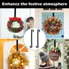 AKSIQIOL 2 Pcs Wreath Hangers for Front Door – Black