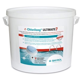BAYROL e-Chlorilong ULTIMATE7 10.2 kg - Two Phase Chlorine Tablets for Pool with 7 Functions - Optimal Disinfection of Pool Water & Filter - Chlorine Pool Multitabs
