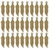 [PATIKIL] 100pcs Mini Vintage Feather Charms Metal Charms Pendant Charms