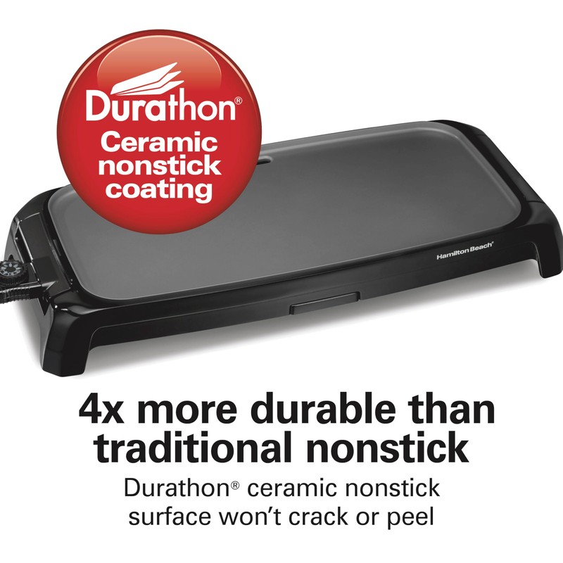 Hamilton Beach 200 Sq. In. Electric Griddle With Adjustable Temperature