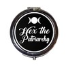 Hex the Patriarchy Compact Mirror Pocket Size for Makeup Cosmetics