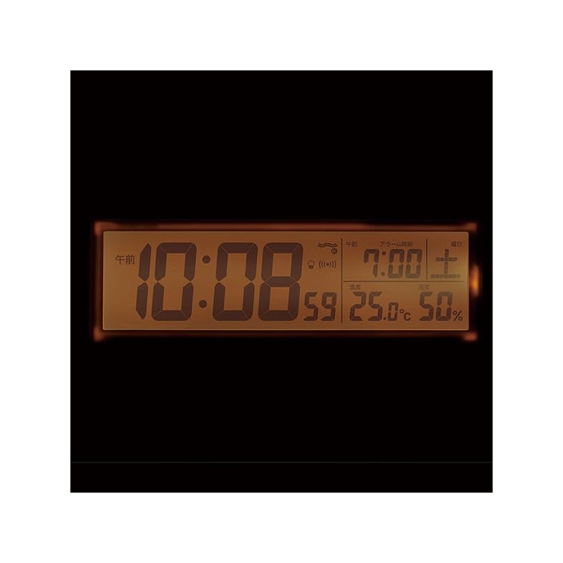 Seiko Clock SQ324K Always-On Alarm Clock, Radio, Digital Calendar, Temperature