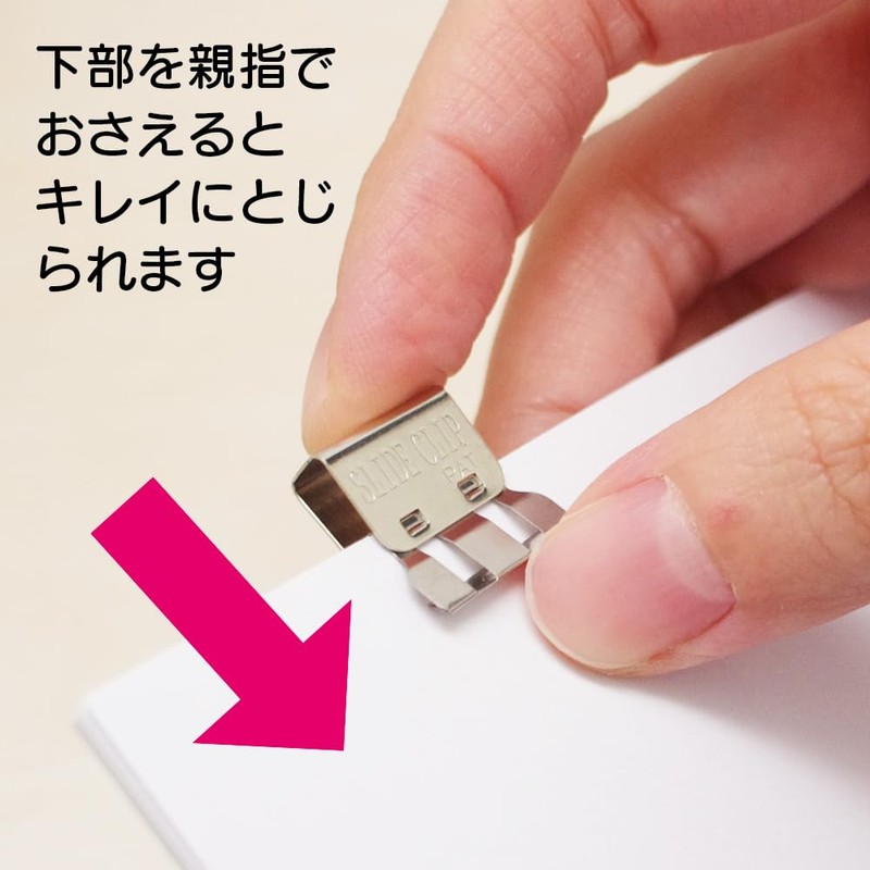 TOHKIN SC-S10S-N Slide Clips, Silver Type, Small, 10 Pieces, Document