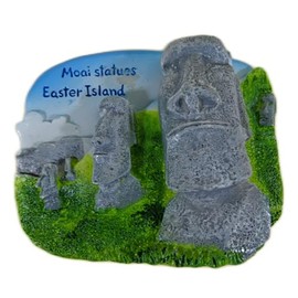 Souvenir Magnet Moai Easter Islands 7 x 6 x 2 cm Maritime Fridge Magnet Figure Decoration GMU J028