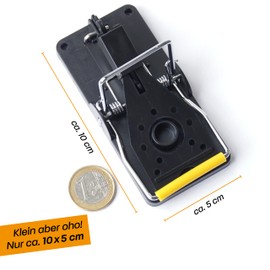 Hinrichs Mausefallen 10 Stück - Wiederverwendbare Mausefalle - Schwarze Schlagfalle Plastik - Hygienische Mäusefallen - Falle für Haus und Garten - Nagerfalle - Mousetrap - Rattenfallen