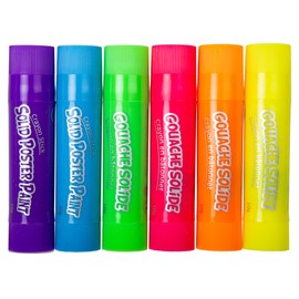 Time 4 Crafts 6-Piece Fluorescent Mess-Free Crayon Stick Set for Arts and Craft, 4.25 x 7 inches, Multicolour