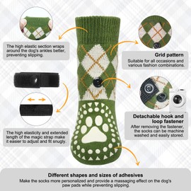 BEAUTYZOO Dog Socks for Hot/Cold Pavement to Prevent Licking Paws,Anti Slip Grippy Dog Boots&Paw Protectors for Hardwood Floors,Traction Control Shoes Booties for Puppy Small Medium Large Senior Dogs