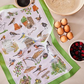 Ulster Weavers - Garden Birds - Tea Towel - Cotton - One Size in Green