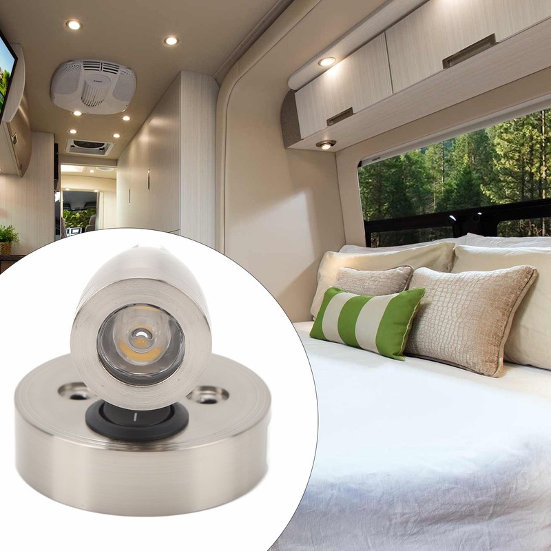 RV 12V to 24 V Reading Light Polished LED Berth