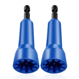 2Pcs Wire Twister Tool, Wire Twisting Spinner, Wire Nut Driver with 1/4" Chuck, Wire Connector Socket, Wire Cap Nut Twister for Wire and Man Drill (Blue)