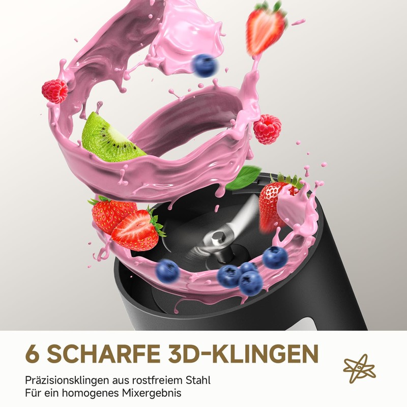 AMZCHEF Portable Mixer for Milkshake Minimixer