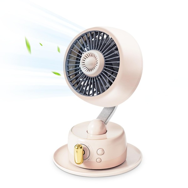 Desktop Fan, Small, USB Rechargeable, Small Size, Large Airflow, 3