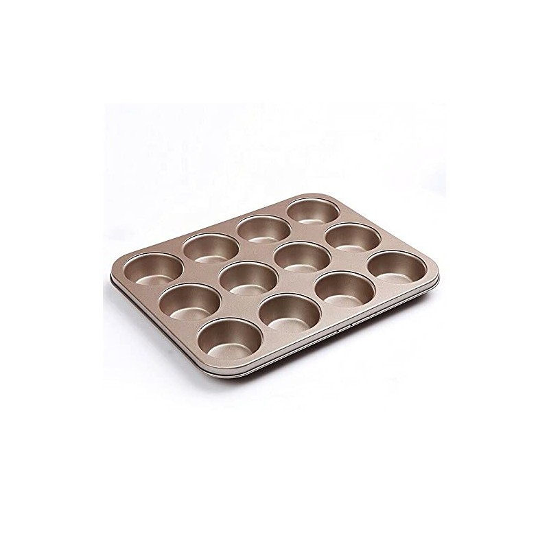 Ihanini Non Stick Ceramic Coated Muffin Pan 12 Cups Professional