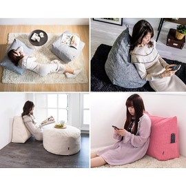 Sango Futon Storage Bag, Living Cushion, Cushion Cover, Backrest, Elbow Rest, Waist, Sofa Fabric, Futon Storage Cover, Stylish, Mountain Five (Pink, Triangle)