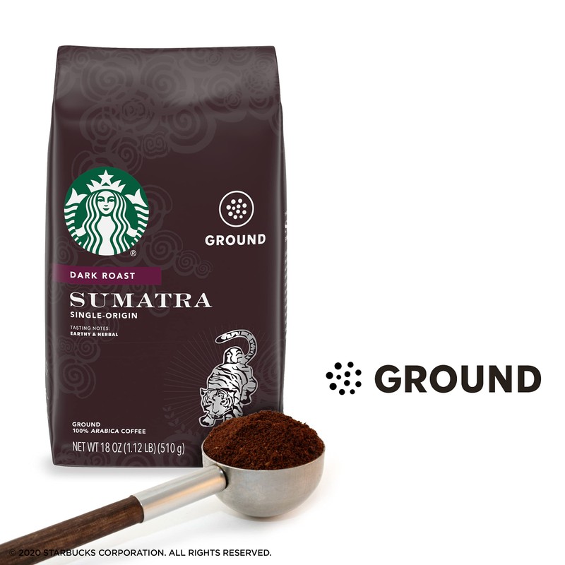Starbucks Dark Roast Ground Coffee — Sumatra — 100% Arabica
