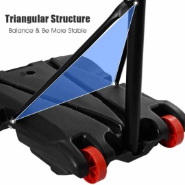 Adjustable Basketball Hoop System Stand with Wheels for Court Equipmentcolor: as show Color