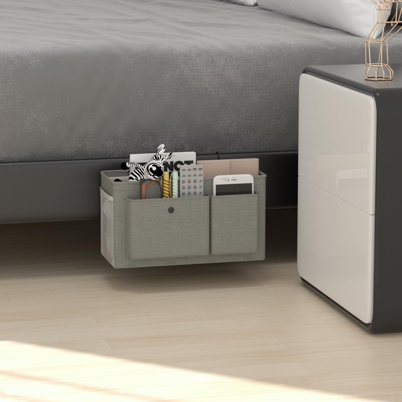 Edudif Bedside Caddy Bedside Organizer with Fixed Straps & Water