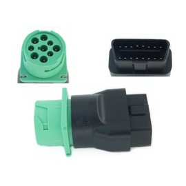 OBD2 Male to Green J1939 Female Adapter