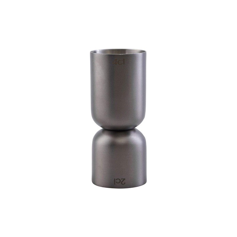 House Doctor 211290813, Messbecher, Grunge, Gunmetal-Grau, h: 8.5 cm, Edelstahl