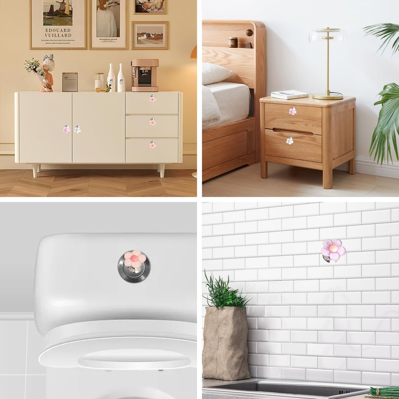 Toilet Flush Button Pusher, Flower Shape Flush Button, Creative Push