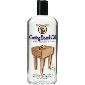 HOWARD Aceite Mineral de Grado Alimenticio | Para Proteger Tablas de Picar y/o Cortar, Barras, Bloques de Carnicero y Utensilios de Madera | Sin Color