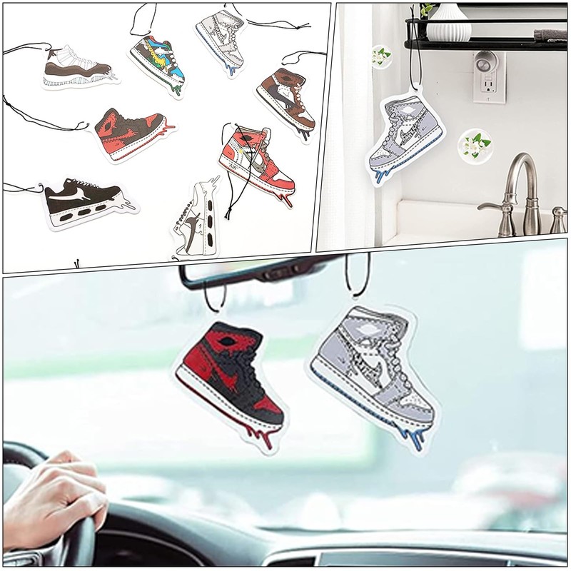 Guyode Guyode 8 Stck Duftbaum Auto Lustig Sneakers Muster Dekoration