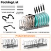 MUDEELA Expandable Pots and Pans Organizer Rack under Cabinet, Pots