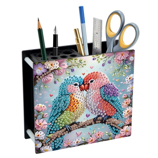 SHEGZHUC 13 x 11.8 cm Diamond Painting Pen Holder Desk