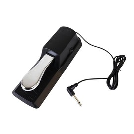 Pedal de Sustain,Piano Teclado Sustain Pedal Universal con Parte Inferior de Goma Antideslizante,Pedal de Sustain para Teclado Electrónicos con Interruptor de Polaridad(Negro)
