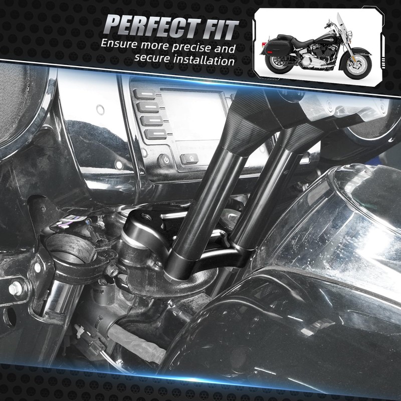 NICECNC Handlebar Riser Pull Back Plate Aluminium Black Handlebar Displacement