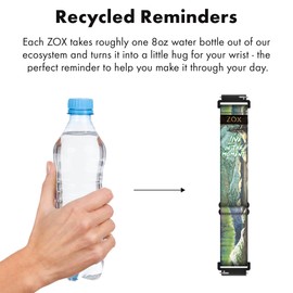 ZOX - Correa de reloj inteligente para Android, vive en el momento, banda elástica con afirmaciones motivacionales y hermosas obras de arte, regalos para hombres, mujeres y niños (20 mm)