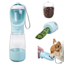 Portable Dog Water Bottle Portable Water Bottle for Dogs On The Go,Portable Dog Bowl Cat Bowl for Pet(Blue)