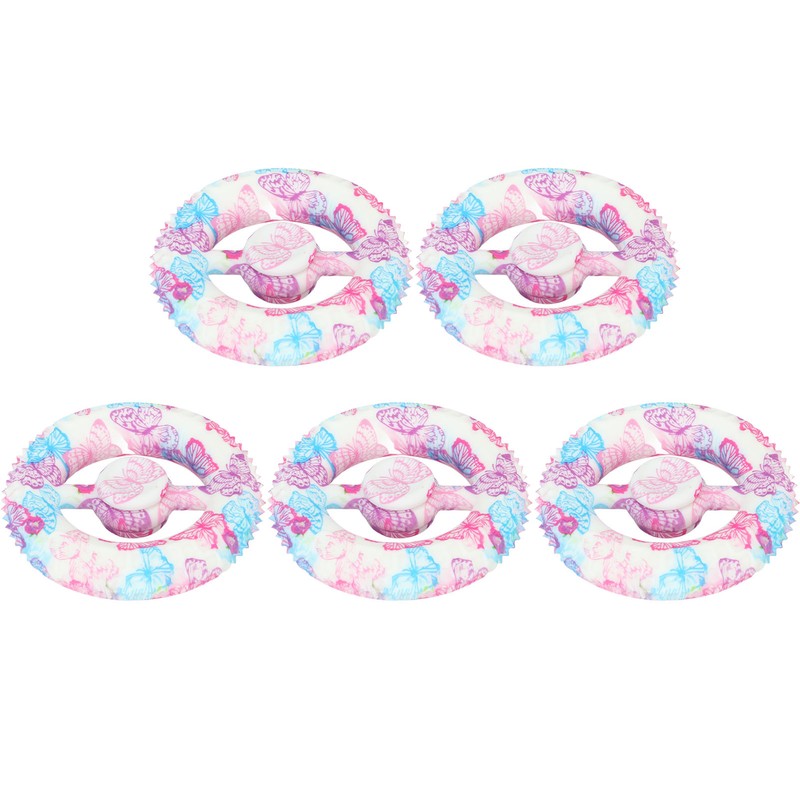 5PCS Round Hand Grip Ring Printed Silicone Fidget Toy Finger