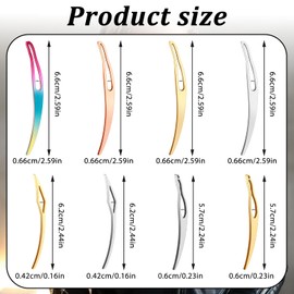 8Pcs Interlocking Tool for Locs & Sisterlocks - Retighten Tool & Bent-Hook Shape Loc Needle for Maintaining Dreadlocks & Hair Extensions (4 Colors)