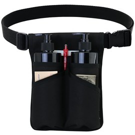Tuhaoge - Bolsa para botellas de masaje, funda para aceite de masaje para 2 botellas, funda para loción, terapeuta de masaje, funda para aceite de masaje, loción de masaje (botella TH-XJ-2, negro)