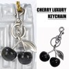 FloralGrace 1 Piece Versatile Cherry Key Ring and Bag Charm